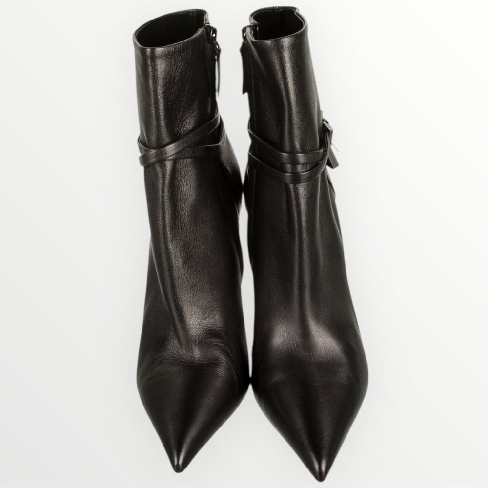 Tom Ford Padlock  105mm Metallic (Gun Metal) Ankle Boots - Picture 6 of 8